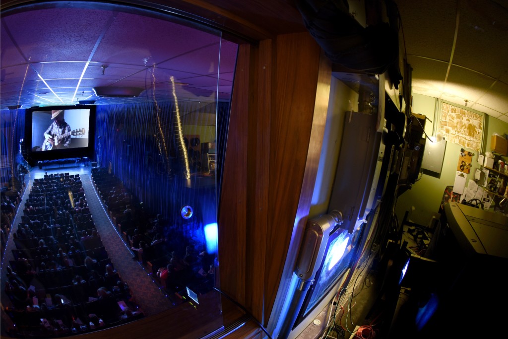 View from the projection booth. All photos by Professor Jonathan Trundle.